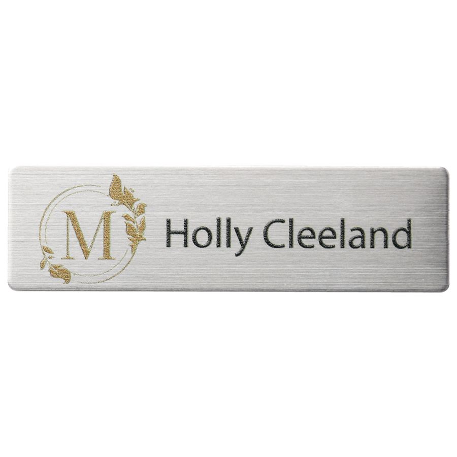 UV Printed Name Badges - Custom Socks Now