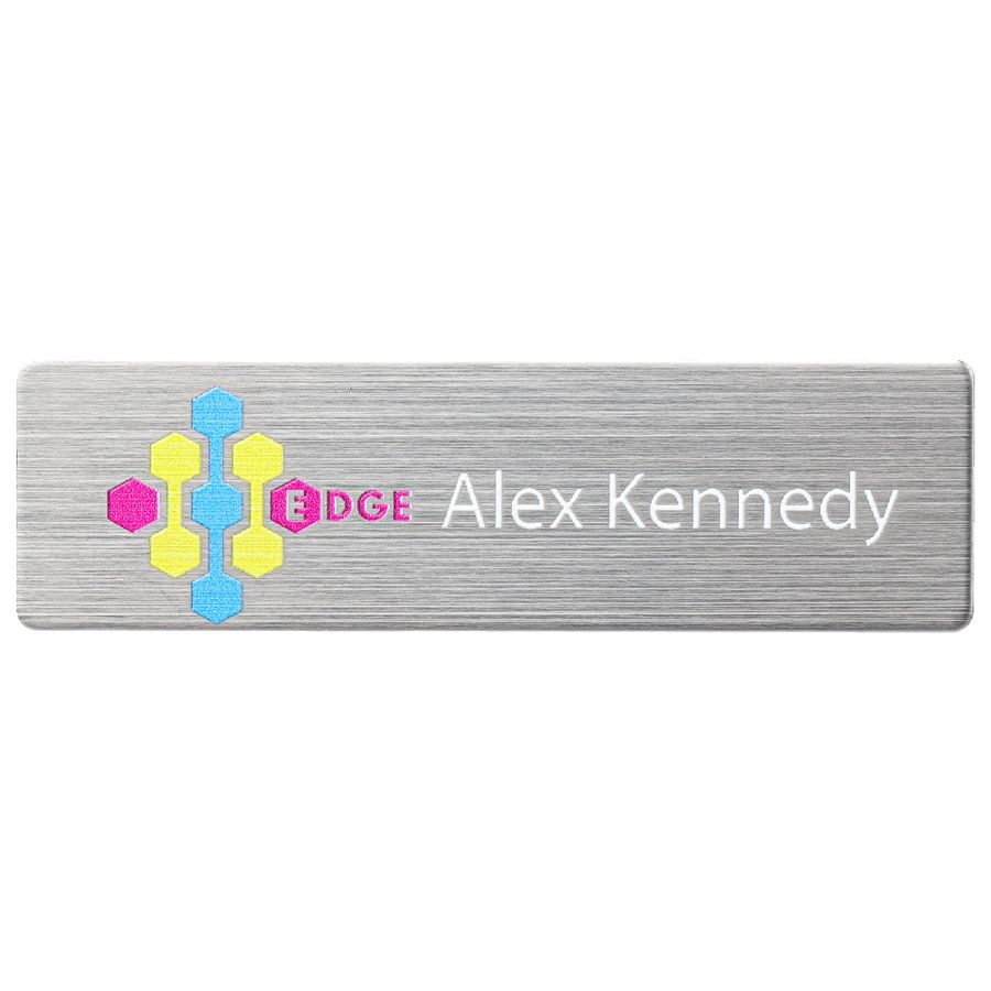UV Printed Name Badges - Custom Socks Now