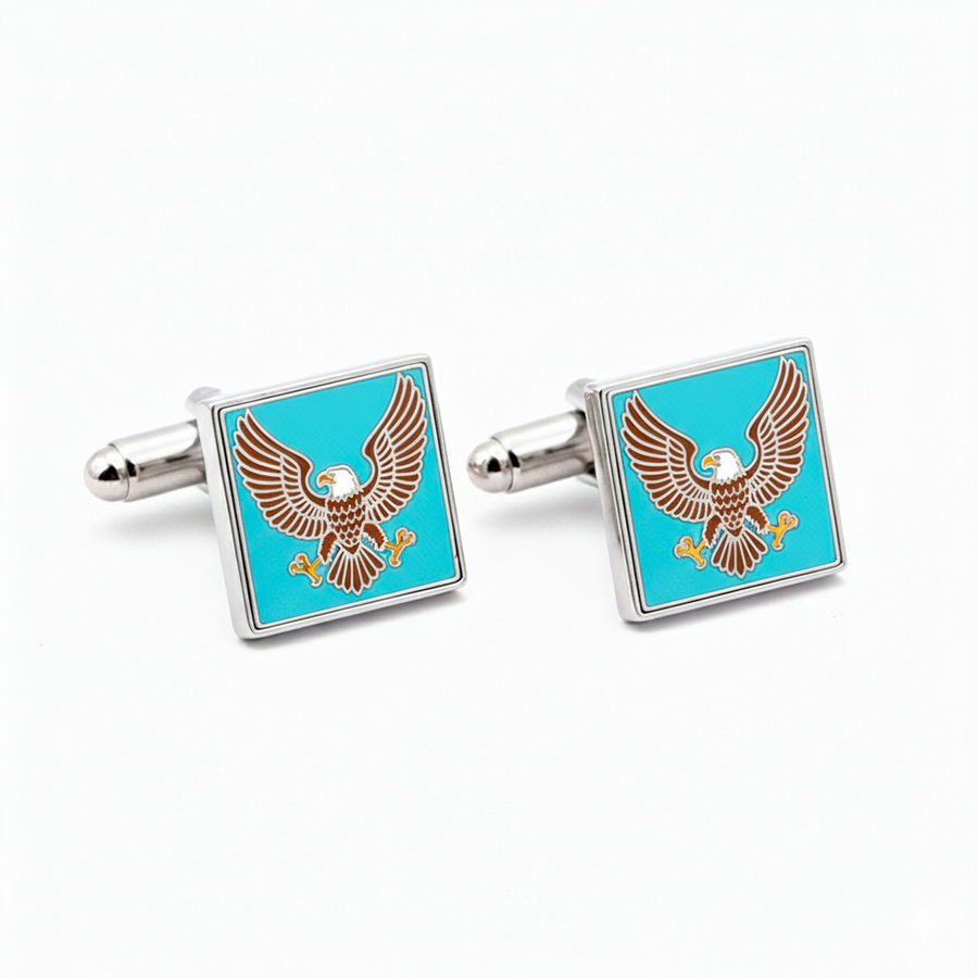 Hard Enamel Cufflinks - Custom Socks Now