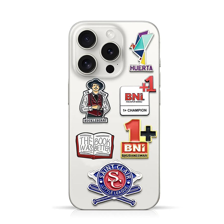 Soft Enamel Metal Sticker - Custom Socks Now