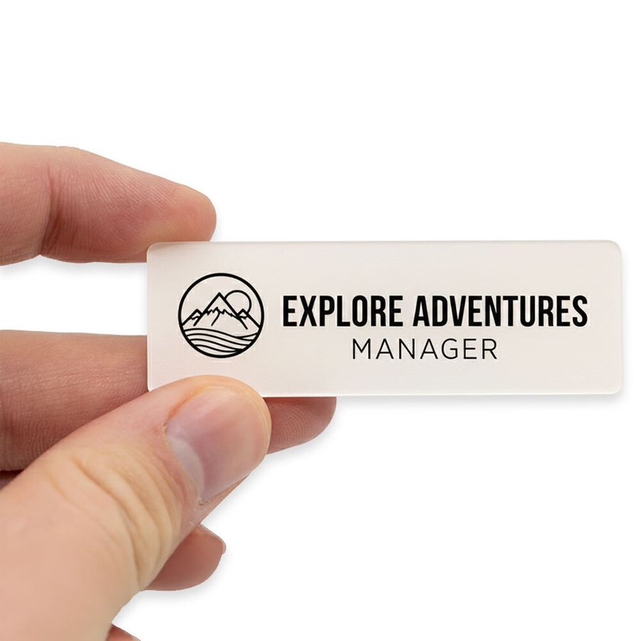 Acrylic Name Badges - Custom Socks Now