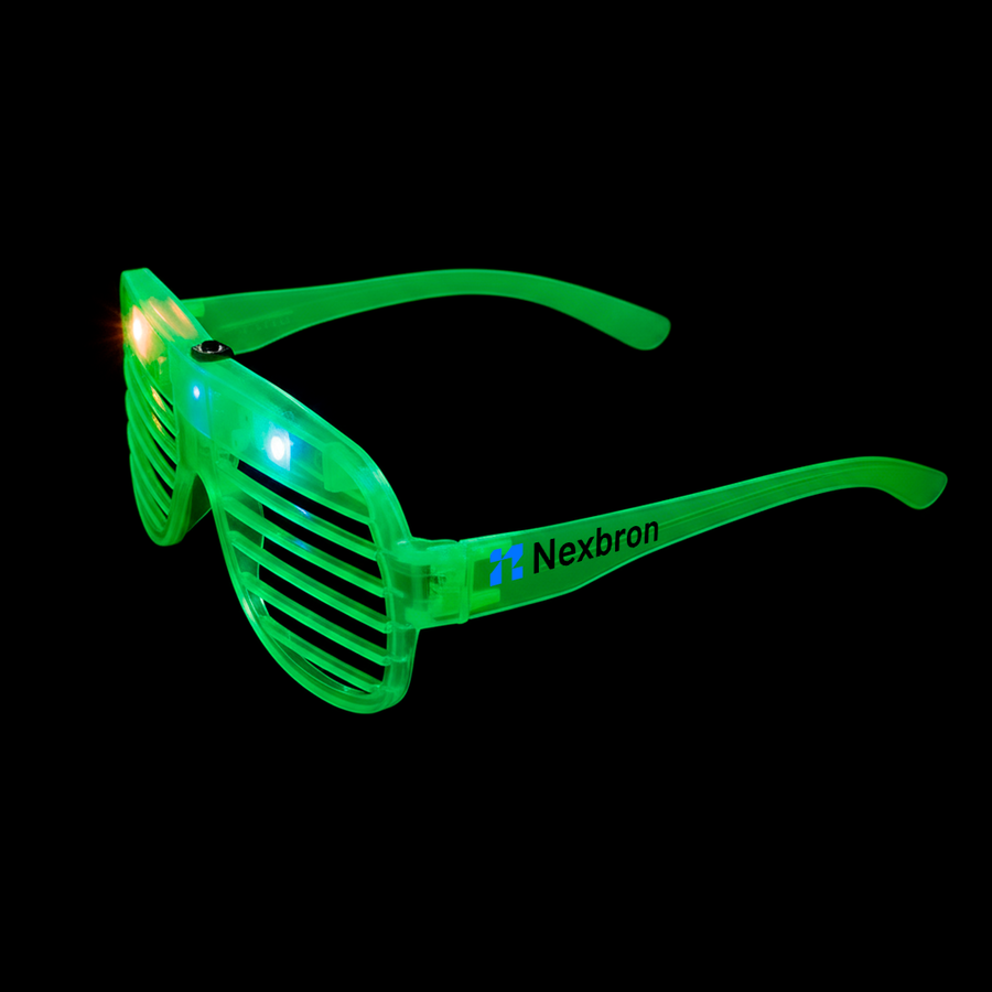 Light-Up LED Slotted Glasses - Custom Socks Now