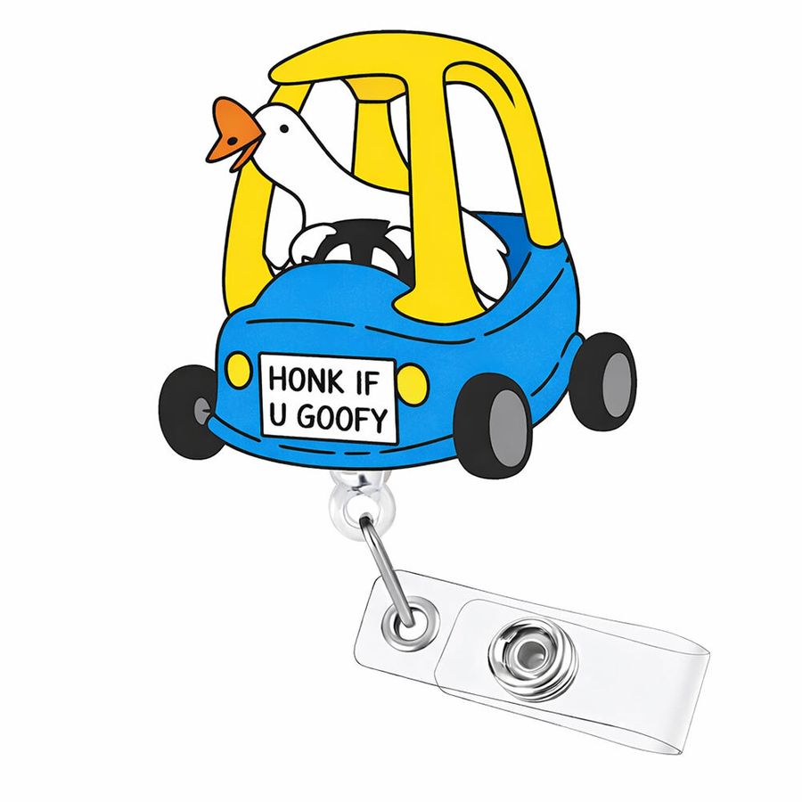 Custom Shape Acrylic Badge Reel - Custom Socks Now