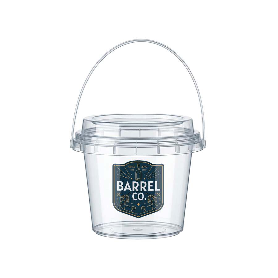 Premium Transparent Drink Buckets - Custom Socks Now