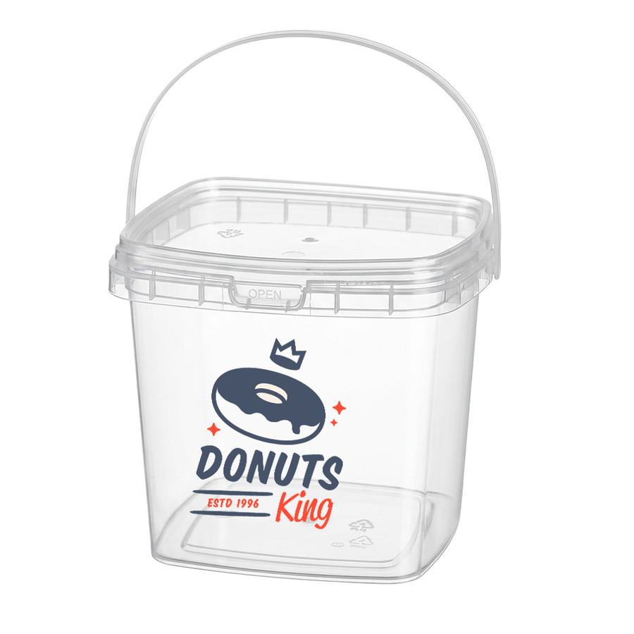 Square Transparent Drink Buckets - Custom Socks Now