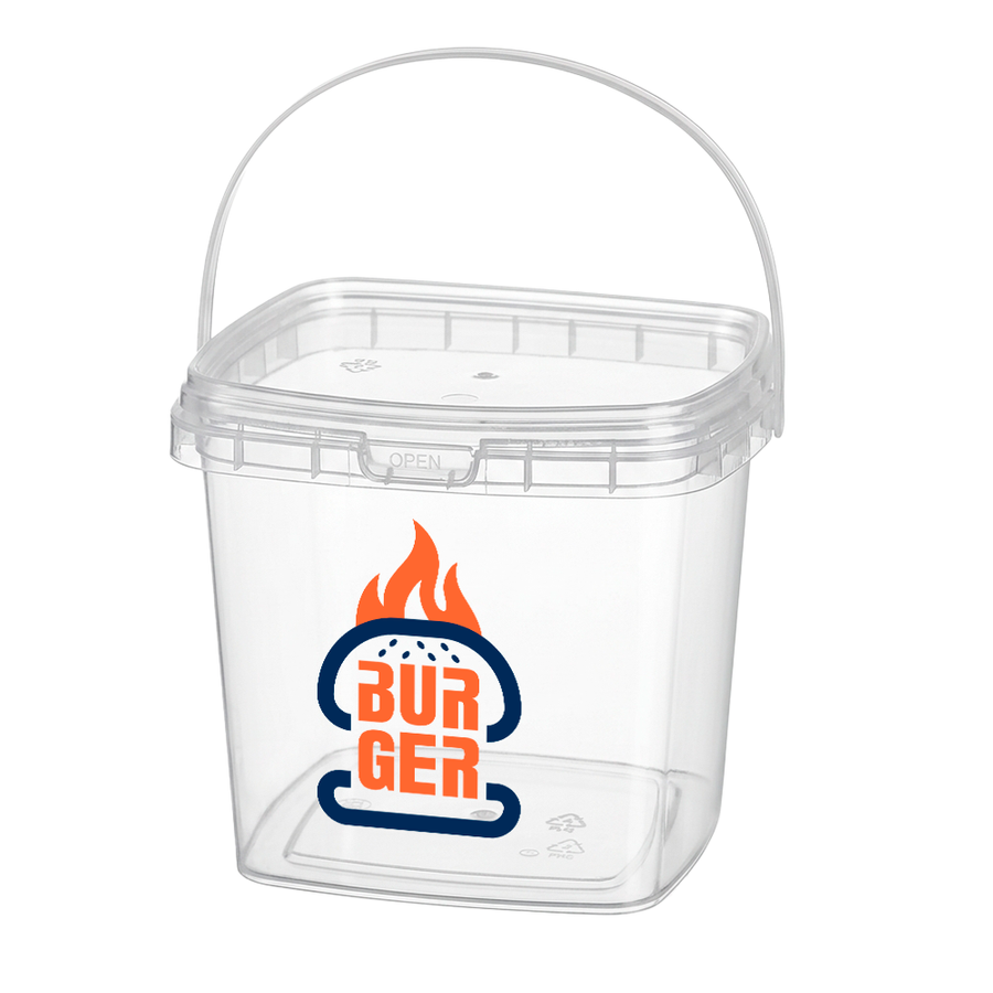 Square Transparent Drink Buckets - Custom Socks Now