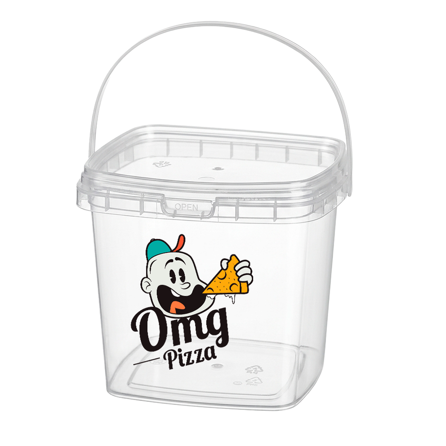 Square Transparent Drink Buckets - Custom Socks Now