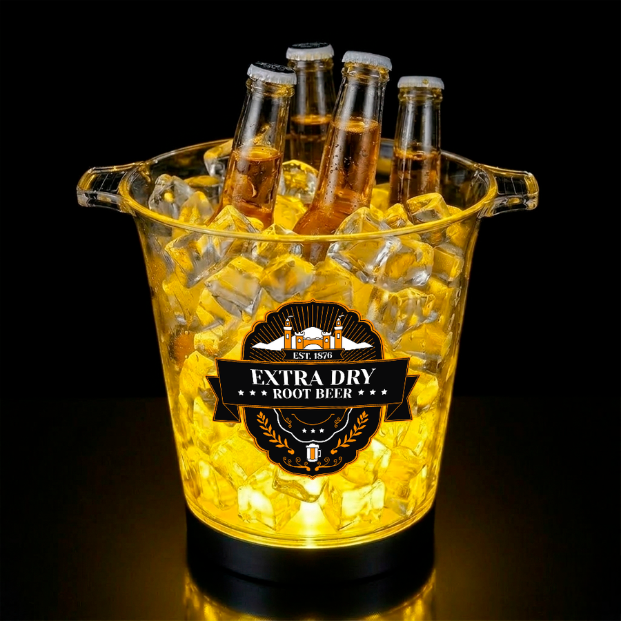 Multi-Color Light-Up Drink Buckets - Custom Socks Now