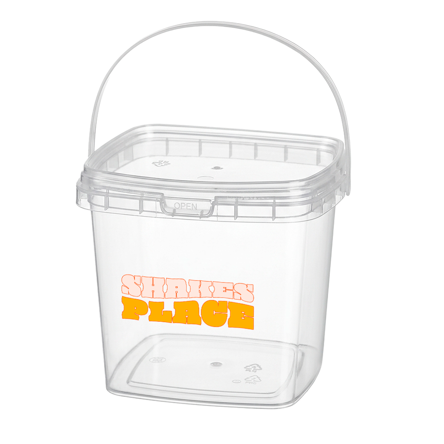 Square Transparent Drink Buckets - Custom Socks Now