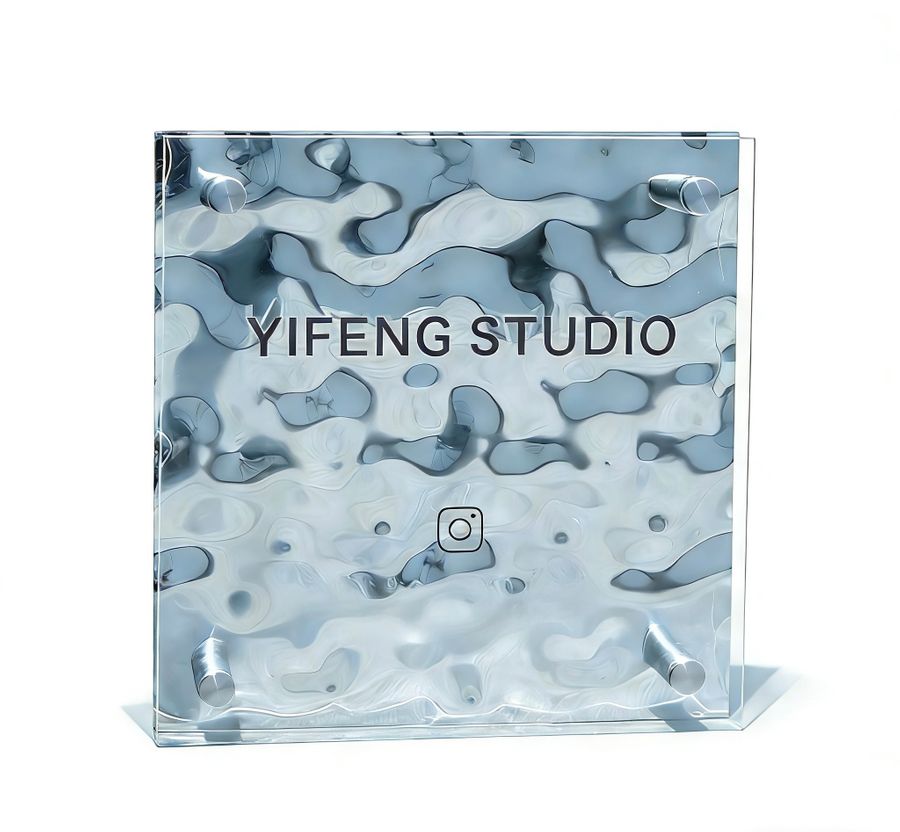 Ripple Texture Acrylic Door Signs - Custom Socks Now