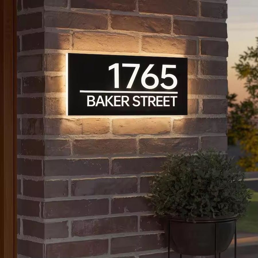 Backlit House Signs - Custom Socks Now