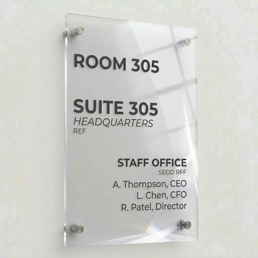 Colorful Acrylic Door Signs - Custom Socks Now