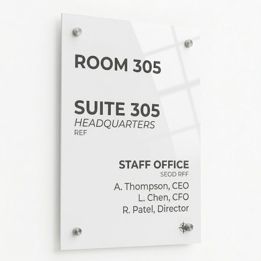 Colorful Acrylic Door Signs - Custom Socks Now