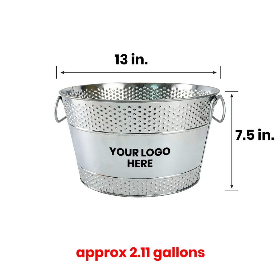 Galvanized Beverage & Ice Buckets - Custom Socks Now