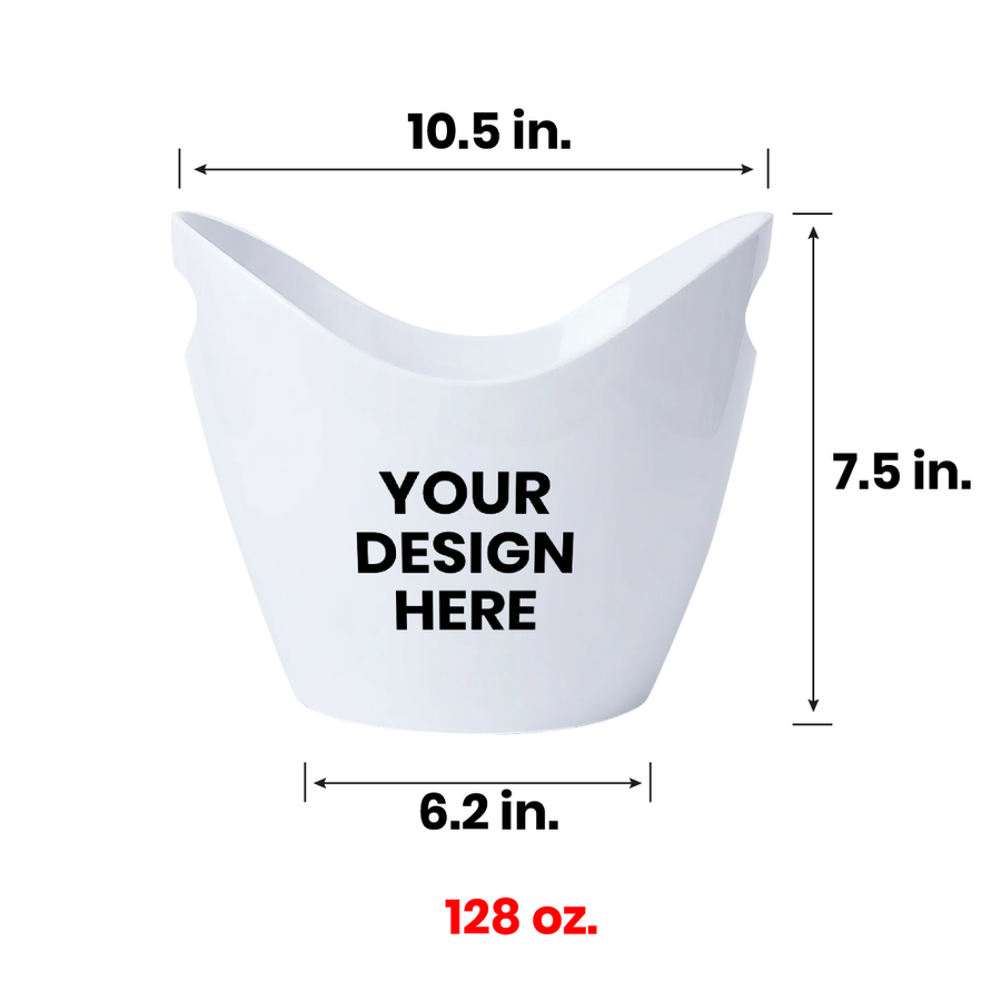 Curved Dual-Handle Drink Buckets - Custom Socks Now