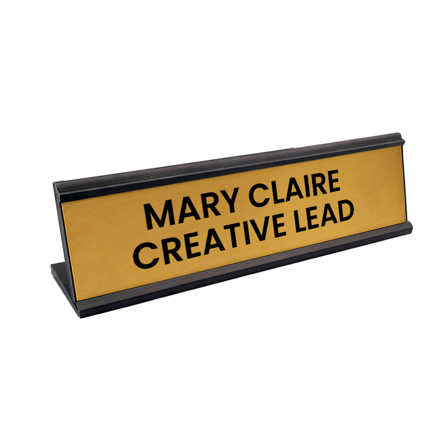 Metal Desktop Name Badges - Custom Socks Now