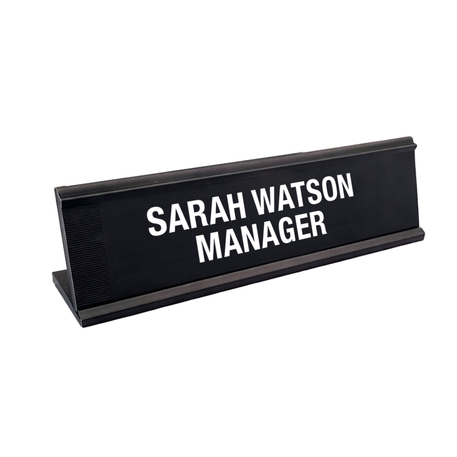 Metal Desktop Name Badges - Custom Socks Now