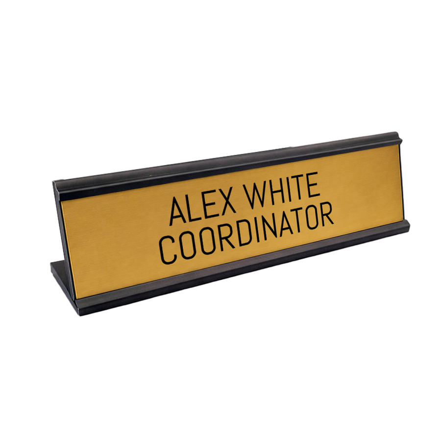 Metal Desktop Name Badges - Custom Socks Now