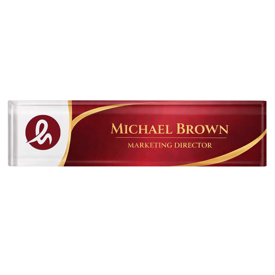 Acrylic Desktop Name Badges - Custom Socks Now