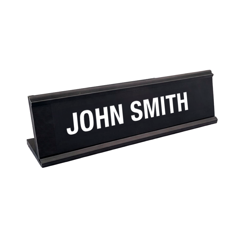 Metal Desktop Name Badges - Custom Socks Now