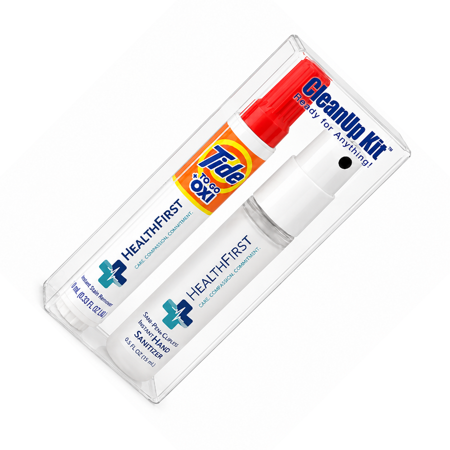 CleanUp Kit - Tide® to Go + Oxi and Sani-Pen® Clipless™ Travel Kits - Custom Socks Now