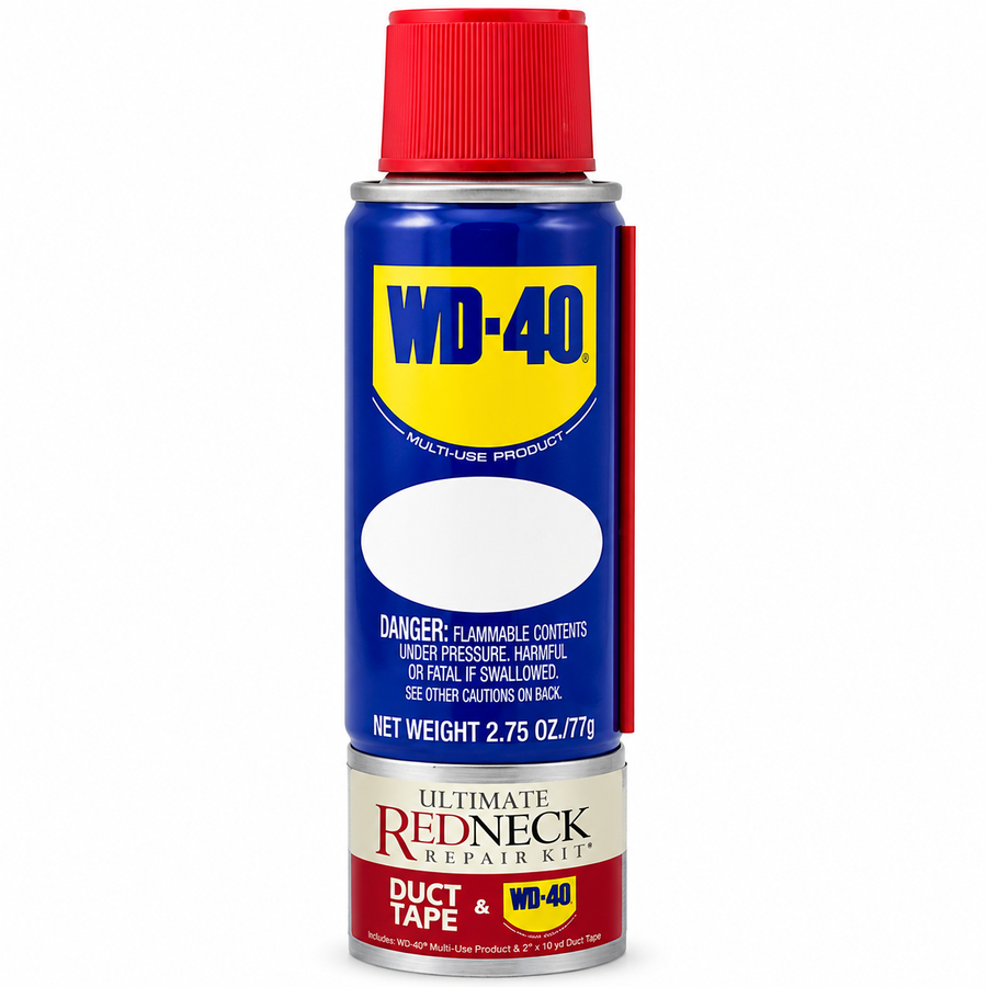 Ultimate Redneck Repair Kits, WD-40 2.75 oz Handy Cans and 6 yards of Duct Tapes - Custom Socks Now
