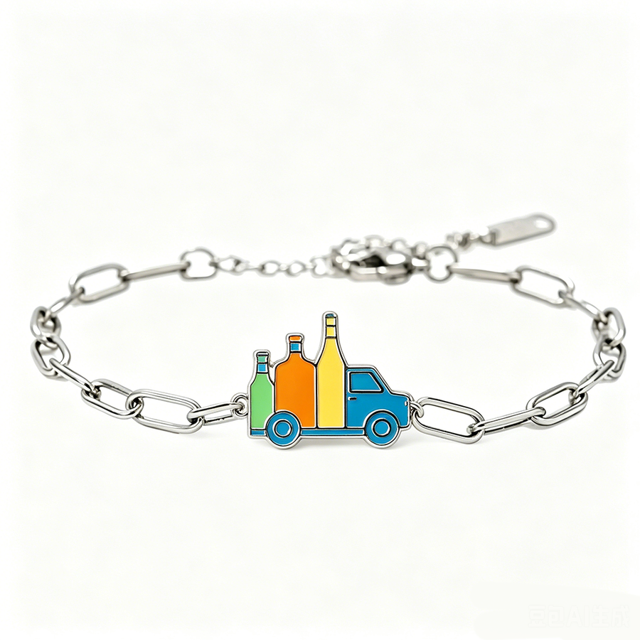 Hard Enamel Charm Bracelets - Custom Socks Now