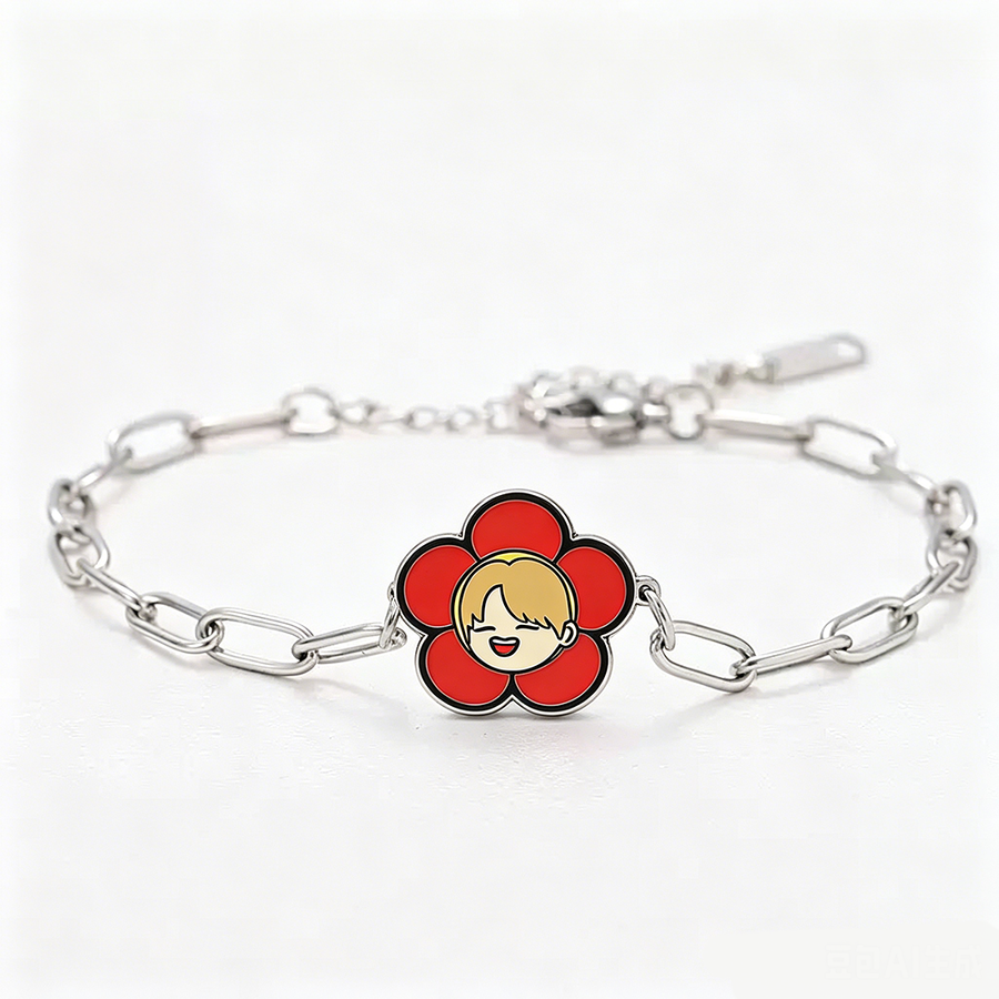 Hard Enamel Charm Bracelets - Custom Socks Now