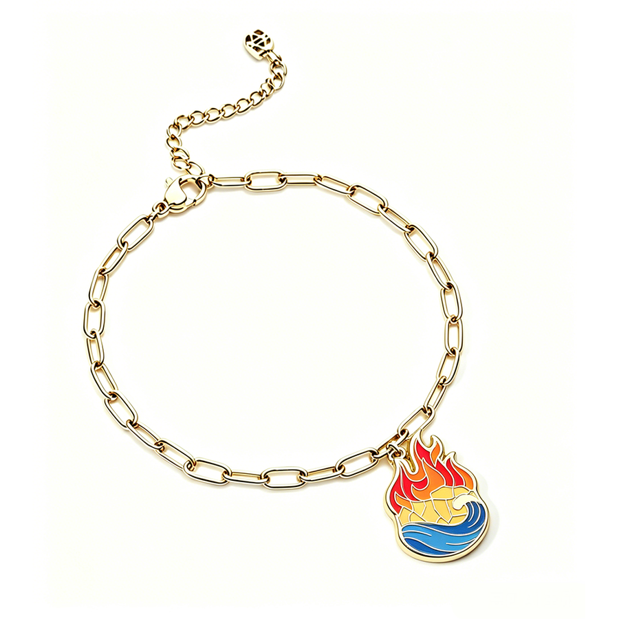 Hard Enamel Charm Bracelets - Custom Socks Now