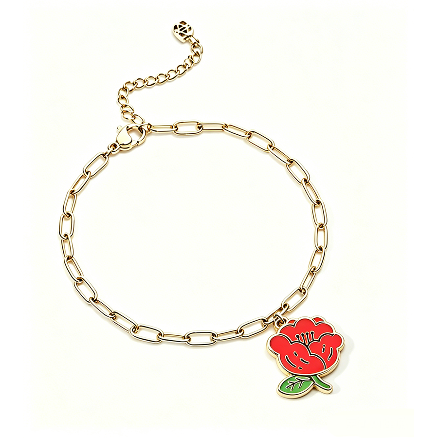Hard Enamel Charm Bracelets - Custom Socks Now