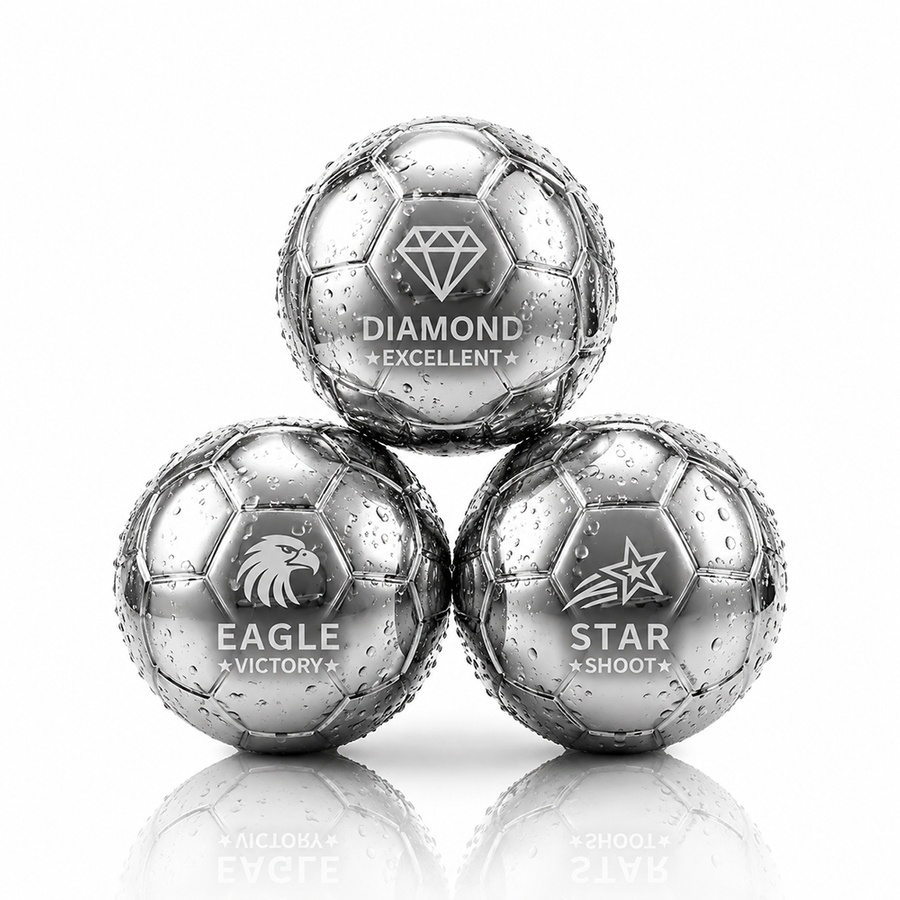 Soccer Ball Stainless Steel Ice Cubes - Custom Socks Now