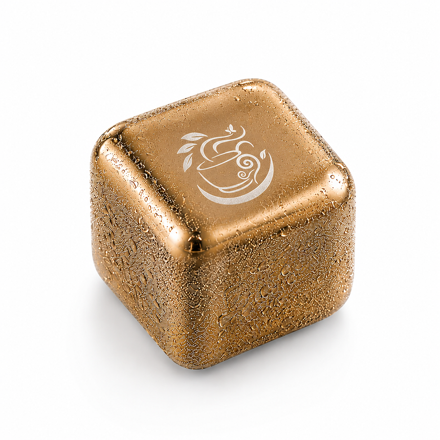 Gold Stainless Steel Ice Cubes - Custom Socks Now