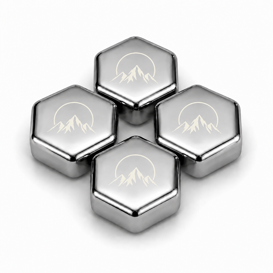Hexagon Stainless Steel Ice Cubes - Custom Socks Now