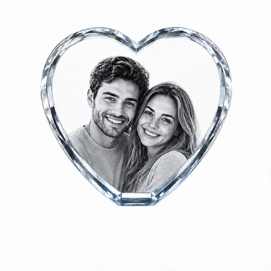 Crystal Engraved Photo Frames - Custom Socks Now