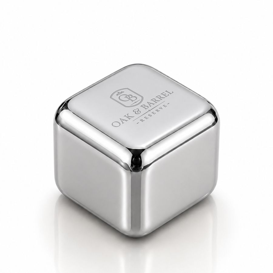 Silver Stainless Steel Ice Cubes - Custom Socks Now