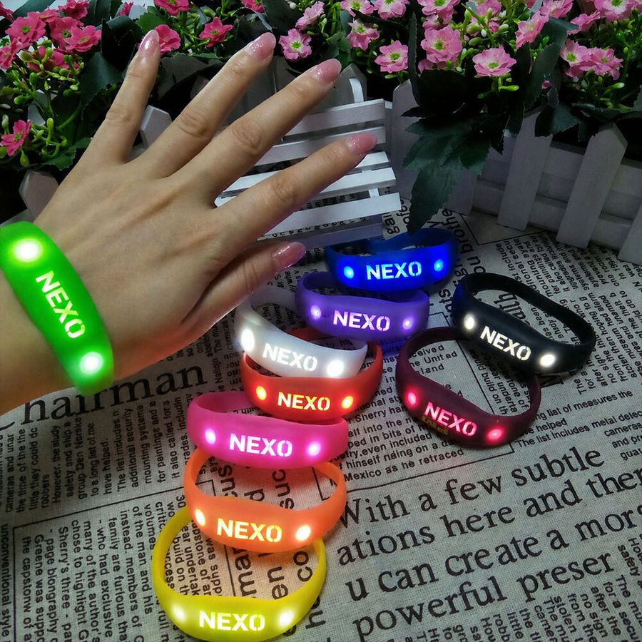 Light Up Silicone Wristbands - Custom Socks Now