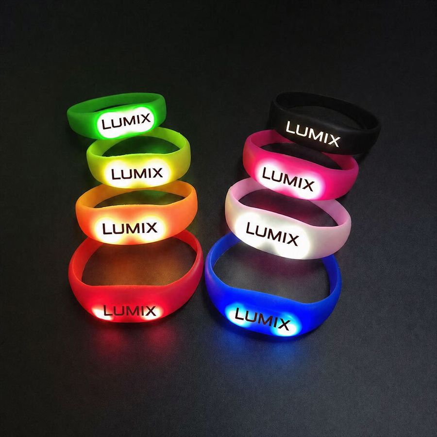 Light Up Silicone Wristbands - Custom Socks Now