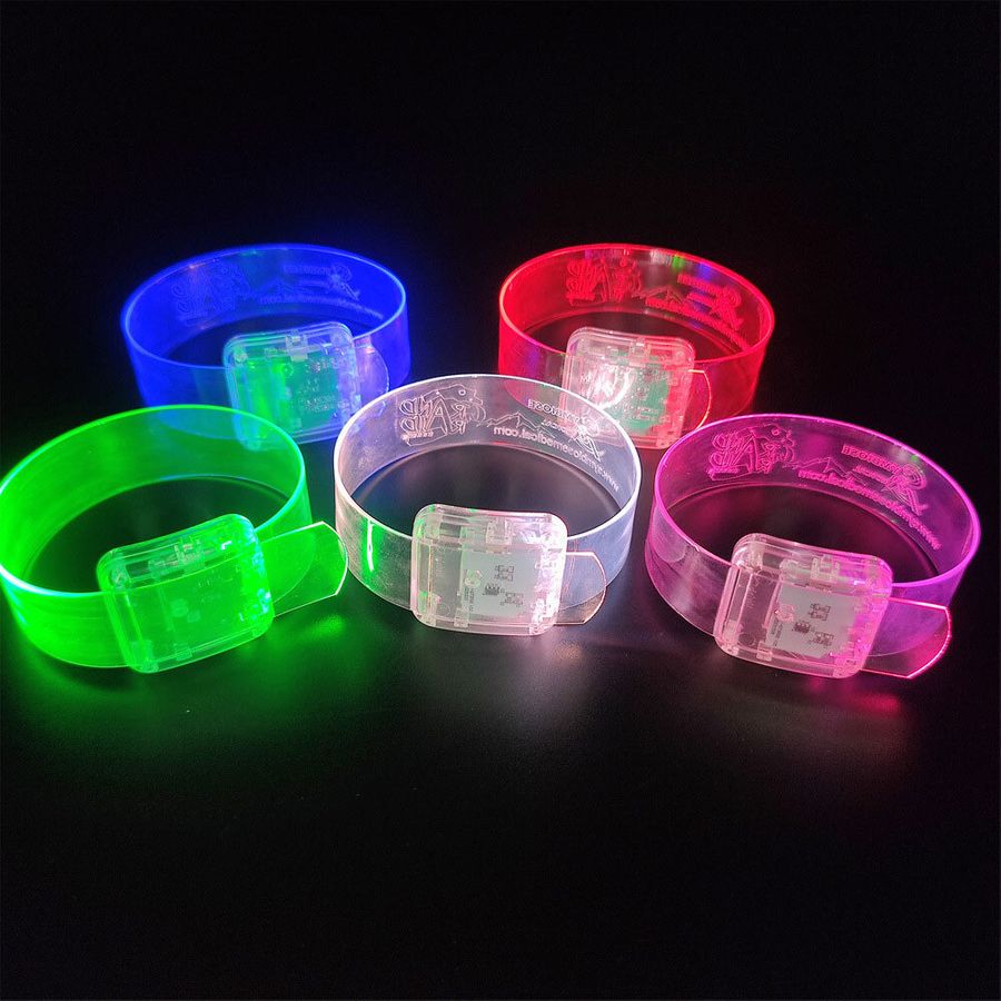 Light Up Plastic Wristbands - Custom Socks Now