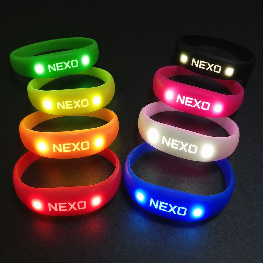 Light Up Silicone Wristbands - Custom Socks Now