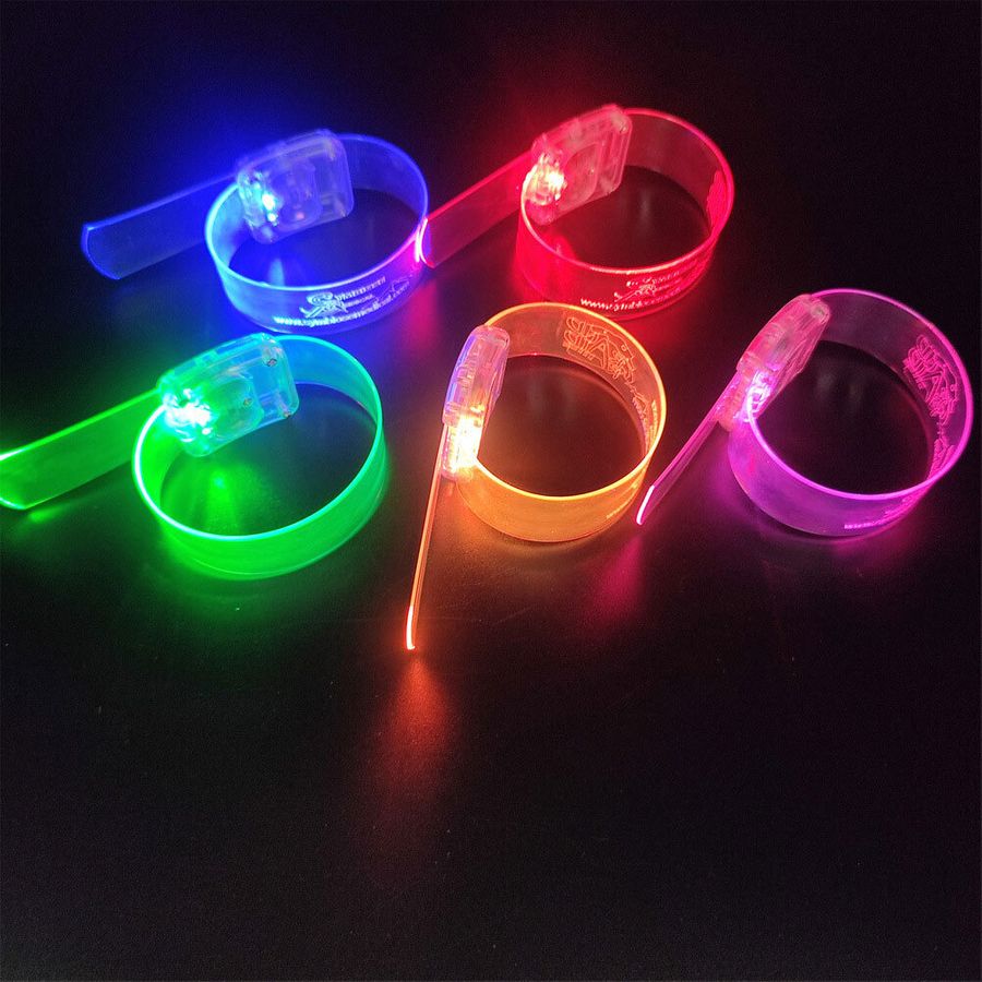 Light Up Plastic Wristbands - Custom Socks Now