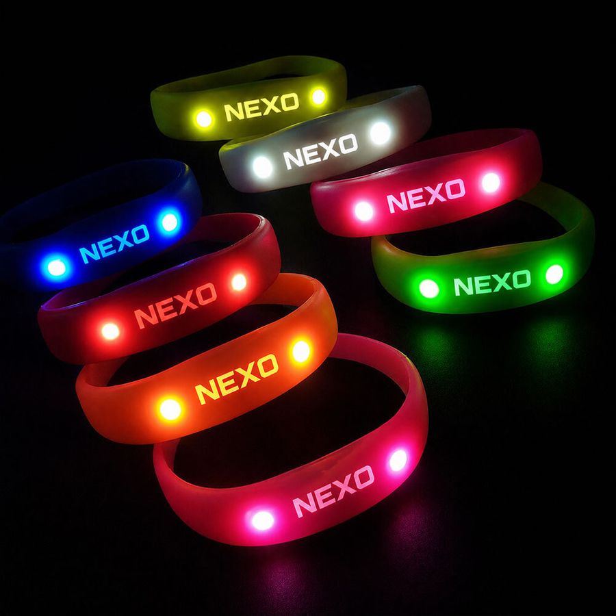 Light Up Silicone Wristbands - Custom Socks Now