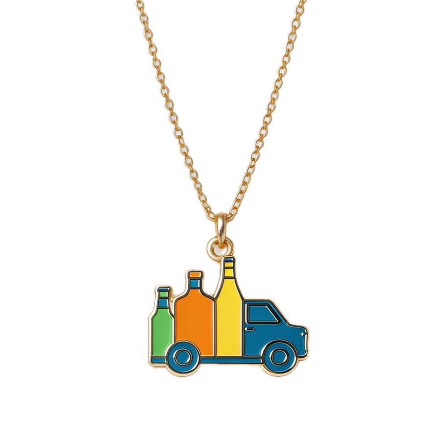 Hard Enamel Charm Necklaces - Custom Socks Now