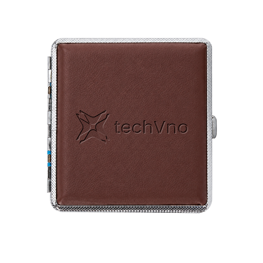 Leather Grain Metal Cigarette Cases - Custom Socks Now