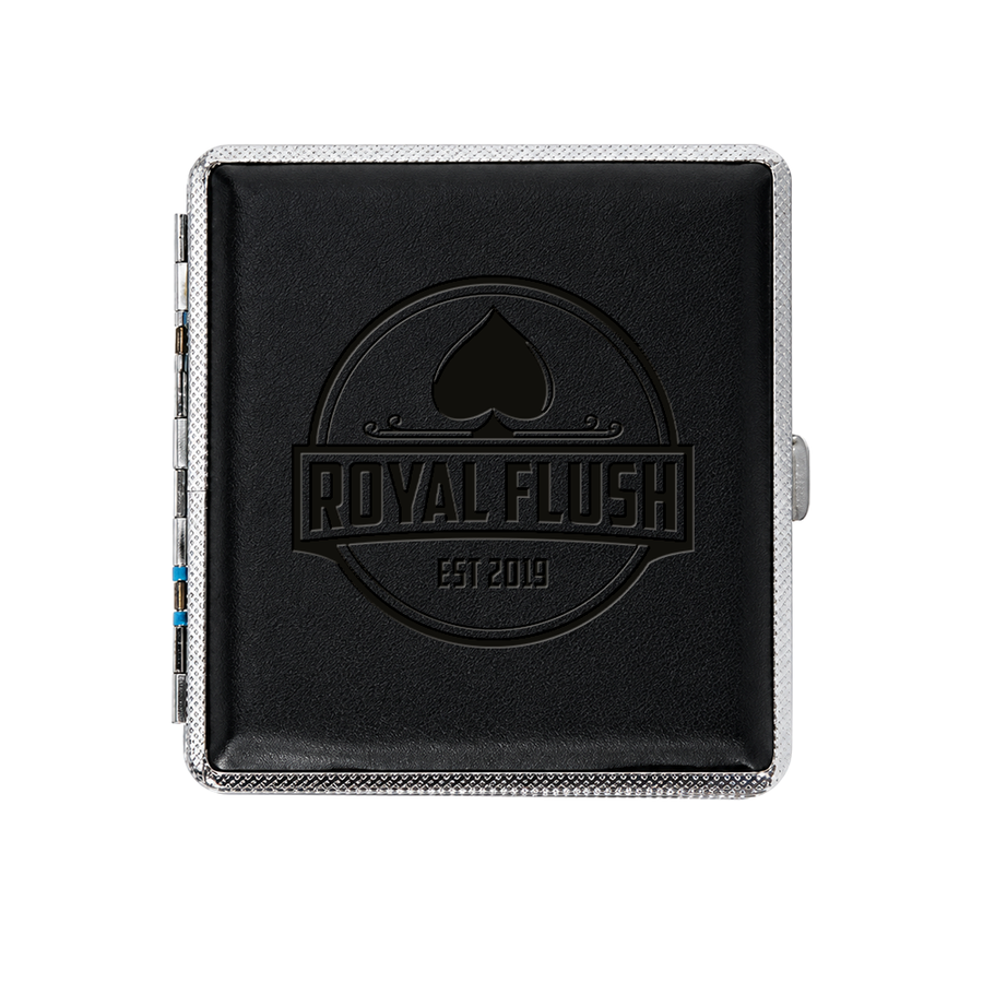 Leather Grain Metal Cigarette Cases - Custom Socks Now