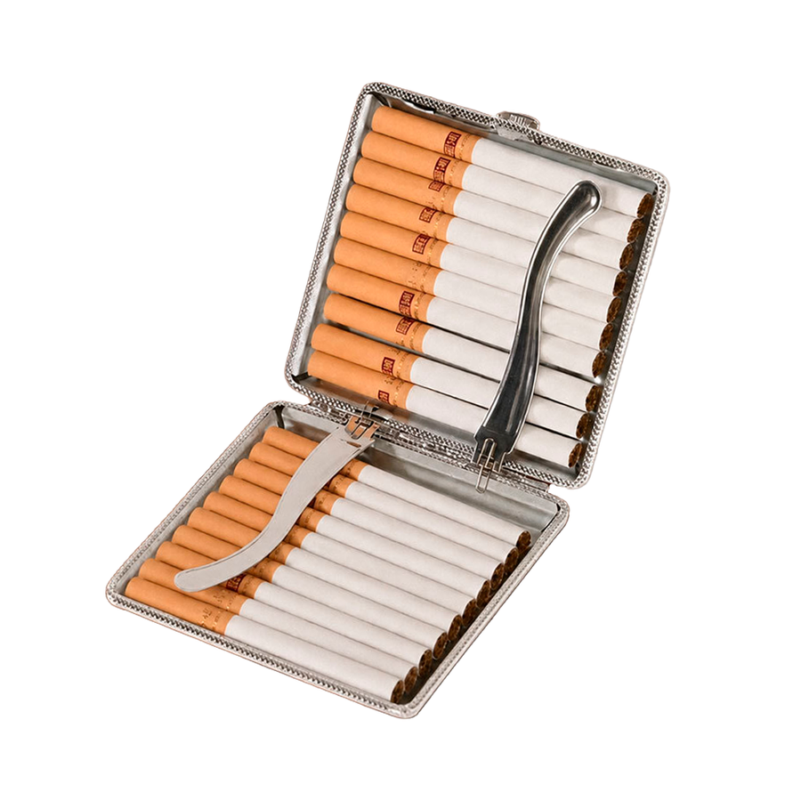 Leather Grain Metal Cigarette Cases - Custom Socks Now