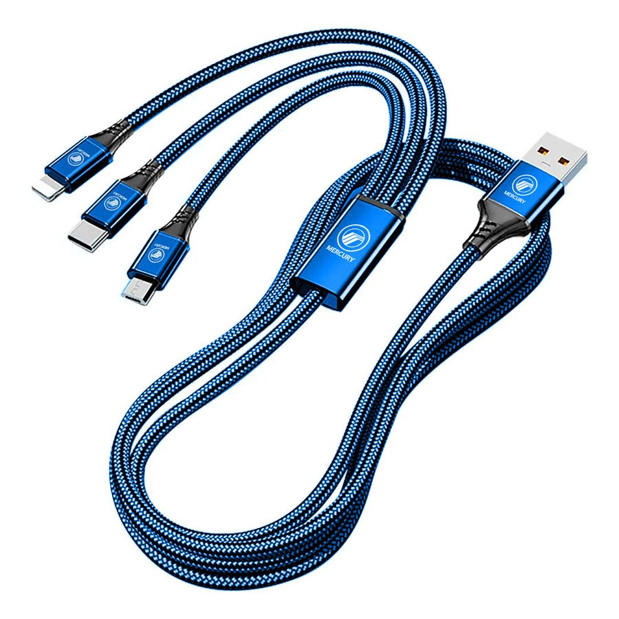 Nylon Braided 3-in-1 Charging Cables - Custom Socks Now