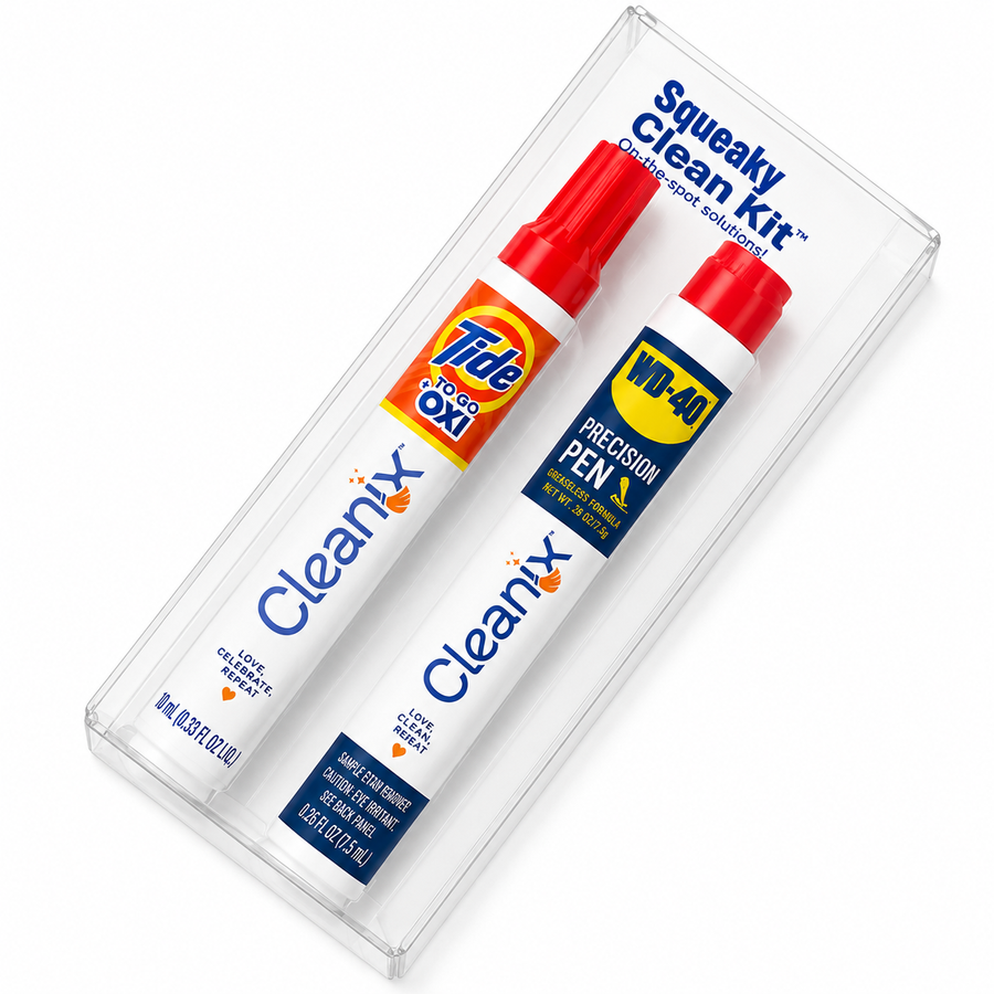 Squeaky Clean Kit - WD-40® Precision Pen and Tide® to Go + Oxi Travel Kits - Custom Socks Now
