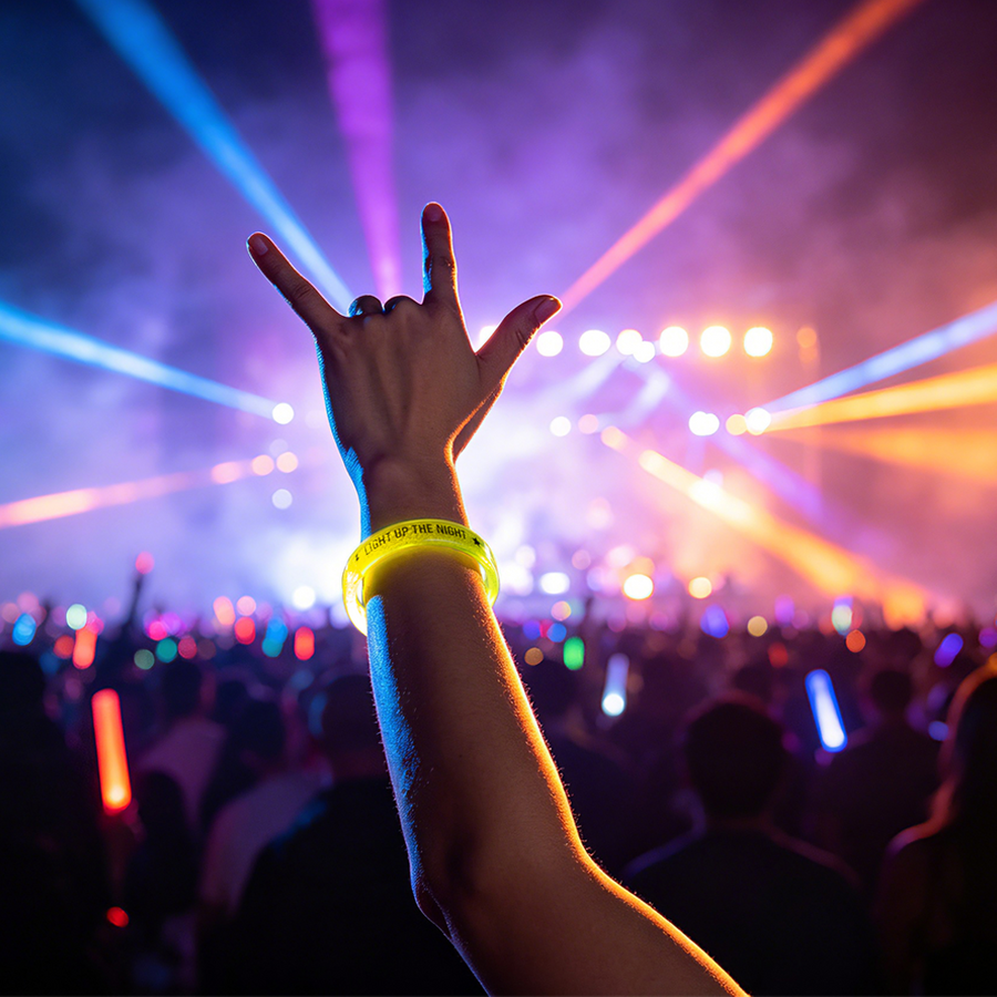 Custom Acrylic Glow Bracelets - Custom Socks Now