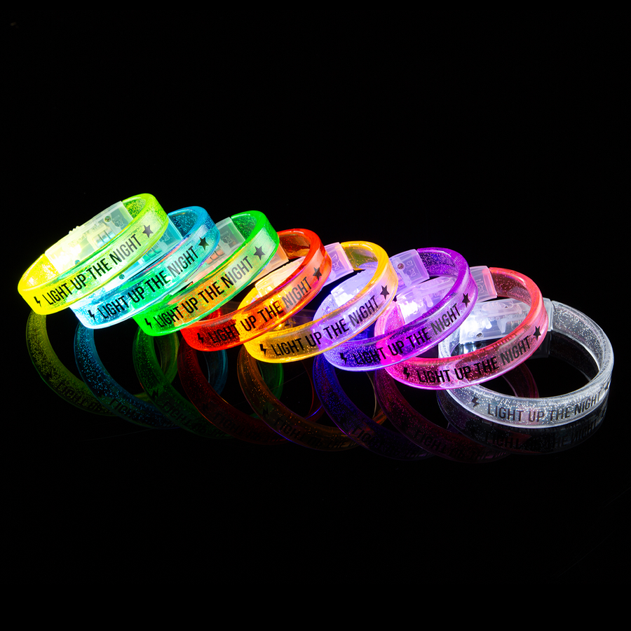 Custom Acrylic Glow Bracelets - Custom Socks Now