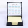 Black Leather Flip-Top Sticky Notes Gift Set